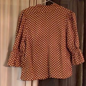 Julianne Polka Dot Top in Cocoa